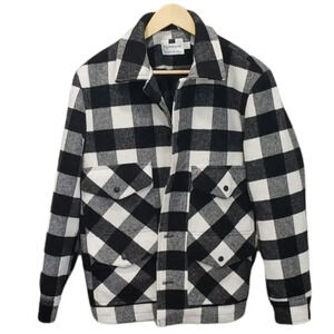 Topman Buffalo Check Black Shirt Jacket S